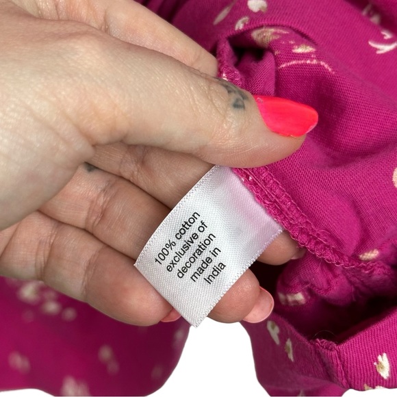 Lane Bryant Cotton Floral Notch Collar Elastic Eyelet Cutout Popover Blouse 22 - Picture 9 of 11